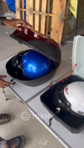 TRENY 30L Motorcycle Tail Box Universal Large Thickened Toolbox Electric Motorcycle Trunk/Batang motosikal