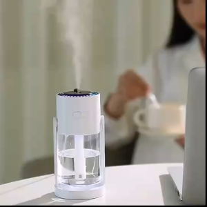 Starry Sky Humidifier with Colorful LED Light Multifunctiional Mist and Swivelling Head Rotate Suitable for Home or Car