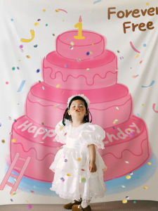 SHIERAI | Outdoor Birthday Party Backdrop Decorative Hanging Cloth for Camping Atmosphere and Photo Background