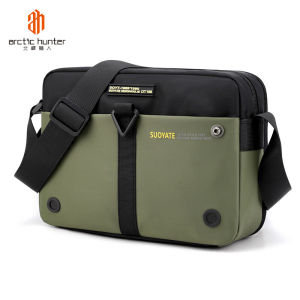 ARCTIC HUNTER กระเป๋าผู้ชาย กระเป๋าสะพาย ผช กระเป๋าสะพายข้างผู้ชาย กระเป๋าสะพาย ผู้ชาย ทรงแนวนอนสำหรับผู้ชายกระเป๋าผ้าใบสำหรับออกกำลังกายจุของได้เยอะกันน้ำน้ำหนักเบาทำจากไนลอน