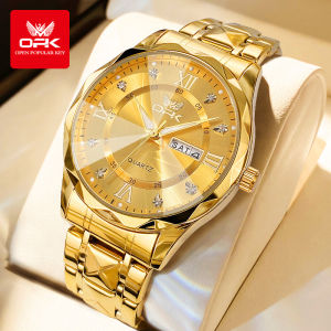 OPK jam tangan pria original asli terbaru 2024 kalender bercahaya jam tangan pria dewasa anti air rolex