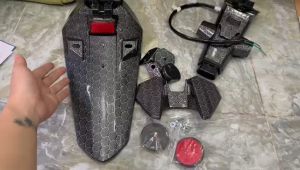 Bộ dè chắn bùn kiểu Malay xe Winner X ver 2 và ver 3 Cacbon và Đen nhám