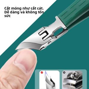 Dụng Cụ Cắt Móng Tay Cong Bằng Thép Không Gỉ Chống Văng Cho Móng Tay Và Móng Chân Thiết Yếu Cho Gia Đình Và Du Lịch Dành Cho Nam Và Nữ