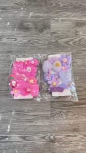 🎀 Set Dây Buộc Tóc Gấu Hoa Kẹo 🎁 – Phụ Kiện Tóc Bé Gái Cực Dễ Thương