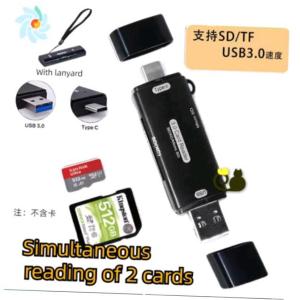 USB 3.0 OTG Micro USB Type C SD Memory Card Reader