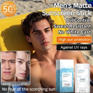 SPF50+ PA+++ Mattifying Sunscreen Stick for Men Women Oil Control Sweat Resistant No White Cast Sun Stick Travel Size