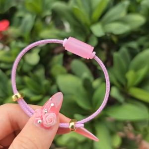 Vòng cáp lu thống Cẩm Thạch Hồng cho mệnh Hỏa và Thổ - Phong Thủy TUDO