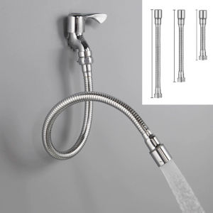Kitchen Faucet Extension Extender Universal 1080° Rotating Stainless Steel Hose Water Tap Pipe Tube for Bathroom Wash Basin