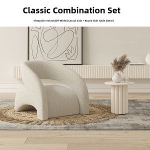 YIZUO | Luxury Modern Living Room Sofa Lamb Fur