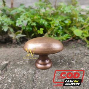 Knob Laci Lemari Meja Kuningan Antik Motif Oval 1 Pcs