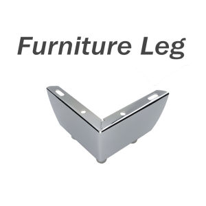 Chrome Iron L Type Furniture Leg For Sofa / Bed / Cabinet / Table