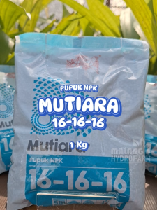 Pupuk Mutiara 16 - 16 - 16 1 kg pertanian aglaonema npk pot sayur daun pertumbuhan tani