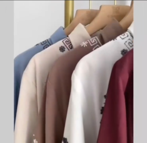 New Atasan Blouse Wanita Lengan Panjang Korea Style Bahan Polo Linen mix Bordir Simple Kekinian COD