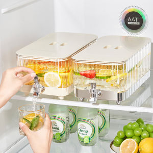 Cold kettle with faucet Household high-end sense Large capacity sealing Food grade plastic transparent juice Refrigerator Cold kettle