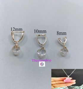 Kẹp mặt dây chuyền bạc s925 đủ size Thuylamshop vĩnh viễn bảo hành bạc bao cũ đổi mới