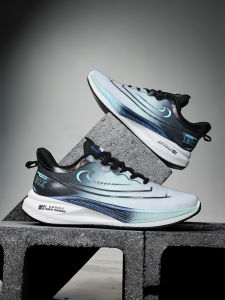 Mens Running Shoes Soft Bottom Gradient Color Breathable Mesh Anti-Odor Sporty Comfortable Casual Shoes Summer New Model