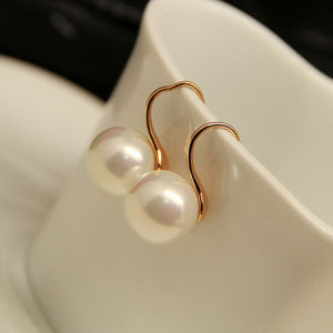 Imitation Pearl Earrings Elegant Simple Female Korean Style Mother Shell