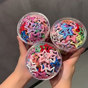 30 Pcs Korean Colorful Y2k Star Hair Clip Set Bangs Bb Clip Girl Cute Hairpins Hair Accessories