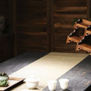 ชั้นวางของไม้จริงใส่ชุดน้ำชา ชั้นวางของ ชั้นวางพืชดอกไม้ตกแต่งโต๊ะน้ำชา สำหรับประดับร้านน้ำชา ประดับโรงแรม กาน้ำชาทรายสีม่วง