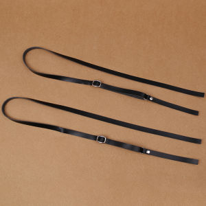 Suspenders Strap Accessories Two Universal 1cm Wash PU Leather Dress Strapless Dress Shoulder Strap