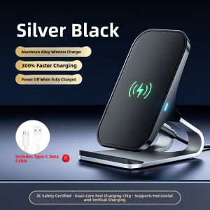 Niye | Super Fast Wireless Charger Compatible iPhone and Android Devices Desk Stand