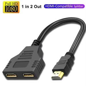 Hdmi Compatible Splitter Cable Video Switch Adapter Output Hub X Box Ps3 4 Dvd Hdtv Pc Laptop TV Hd 1080p 1 Input 2
