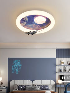 OUCHAO | Boys Room Creative Cartoon Spiderman Ceiling Light Full Spectrum Eye Protection