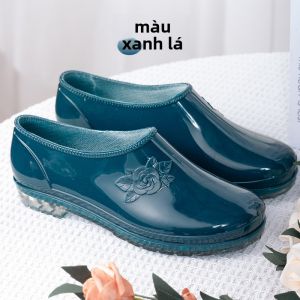Giày Đi Mưa Nam Mùa Xuân 2021 Chống Thấm Nước Đế Cao Su Chống Trượt Giày Đi Trong Nhà Chống Trượt