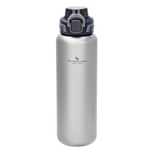 Boundless Voyage | Boundless Voyage Titanium Water Bottle with Lid Lightweight Leak-Proof Flask Canteen for Camping Hiking Gym and Travel Ti3019D