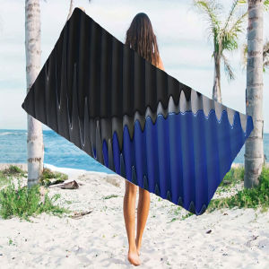 BILIBILI | Blue Wave Beach Towels Ultra Lightweight Quick Drying Super Absorbent Summer Essential Fast-Drying Towel for Beach