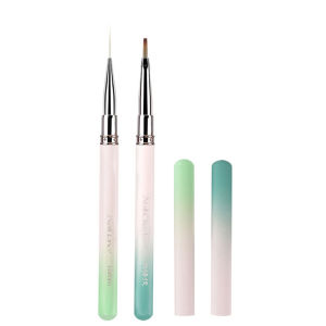 แปรงทาเล็บด้ามไม้จันทน์ 1/2 ชิ้น สำหรับเพ้นท์เล็บ ทาเจลยูวี ต่อเล็บ และวาดลาย