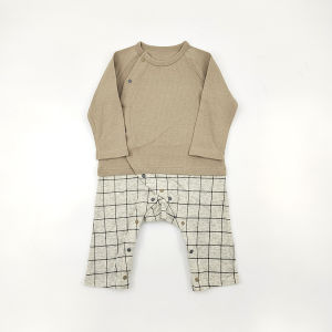 Cute Long Sleeve Baby Romper Spring Autumn Seasonal Girls Fake Two-Piece Onesie Japanese Style Cotton Material Infant Clothing