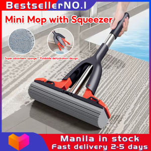 Bestseller Mini Handheld Mop Mini Mop with Squeezer Portable Folding Cleaning Squeeze Mop Window Glass Cleaning Tools with Sponge