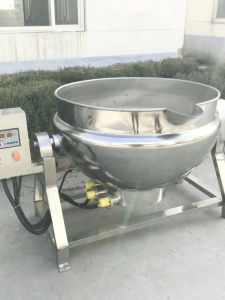 Canteen Porridge Making Soup Electric Heating Jacketed Kettle Large Sugar Stewed Gas Stew-Pan Food Factory Dedicated Steam Pot