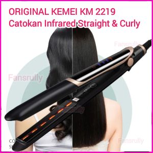 CATOKAN RAMBUT KEMEI INFRARED 2 IN 1 ORIGINAL KM - 2219 LURUS DAN CURLY 2in1 / CATOK RAMBUT Kemei