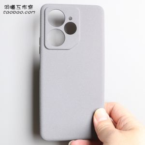 เคสโทรศัพท์ Realme Neo7 GT7 pro แบบนุ่ม ป้องกันรอยนิ้วมือ ด้านหลังแบบปิดเต็ม ขอบกลม ป้องกันการลื่น วัสดุซิลิโคน สีเทา