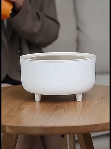 PH Mini Trash Can Kitchen Garbage Bin Press to Open with Lid Home Office Small Trash Can Dustbin