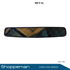 UNIVERSAL THREE WIDE MIRROR AUTO MIRROR REAR VIEW MIRROR METAL 17" 17 INCHES KT-176