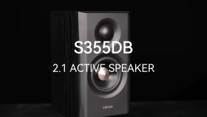 Edifier S355DB Tri-amped 2.1 speaker with high-fidelity sound and versatile connectivity