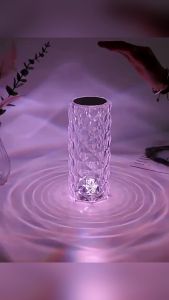 【DARA】16 Colors Touch Desk Lamp Rose Crystal Diamond Table Lamp Touch Charging Light Night Lights Gifts
