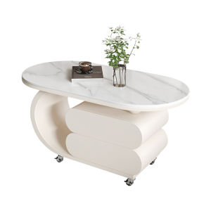 MINGZUO | Moveable Cream Style Small Coffee Table