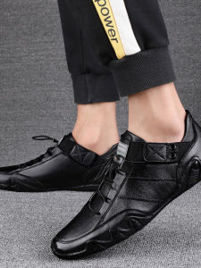 Fashionable Driving Breathable Soft Sole Mens Casual Leather Shoes