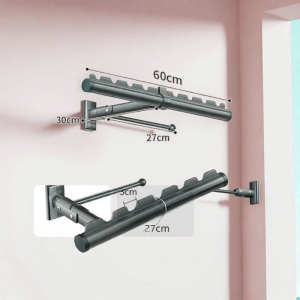 Wall Mounted Wind-Resistant Clothes Hanging Rod