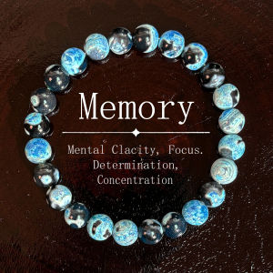 8mm Blue Fire Agate Bracelet - Natural Relaxation and Mental Clarity Perfect Gift for Family and Friends