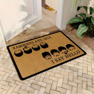 VIKAMA Beatles Doormat Soft Non-Slip Indoor/Outdoor Entry Mat with Retro Rock Band Print Bathroom Rug Home Decor