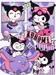 TOPTOY | Jigsaw Puzzles Anime Kuromi Sanrio Family Activity Games 500/1000/1200/2000PCS for Bedroom Home Decor Gift Frameless