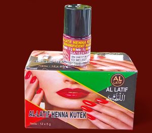 Kutek Henna Al-latif Halal BPOM Magnificent Maroon 5gr