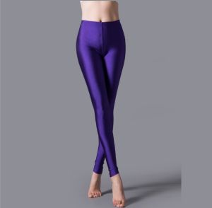 Glossy Slim Fit Sharkskin Pants Womens Thin Fluorescent Milk Silk Leggings Fitness Beauty Base Long Pants