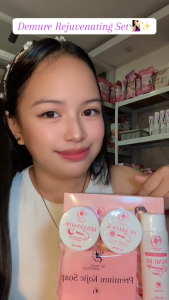 Demure Rejuvenating Set Ms. Tsung Essentials Skin Exfoliating Rejuvenation Skin Renewing Set with Premium Kojic Soap Rejuvenating Toner and Cream Sunblock Cream