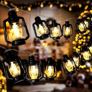 1PC Bottle LED String Lights Vintage Lantern String Lights for Camping Outdoor Halloween Party Yard Battery Powered